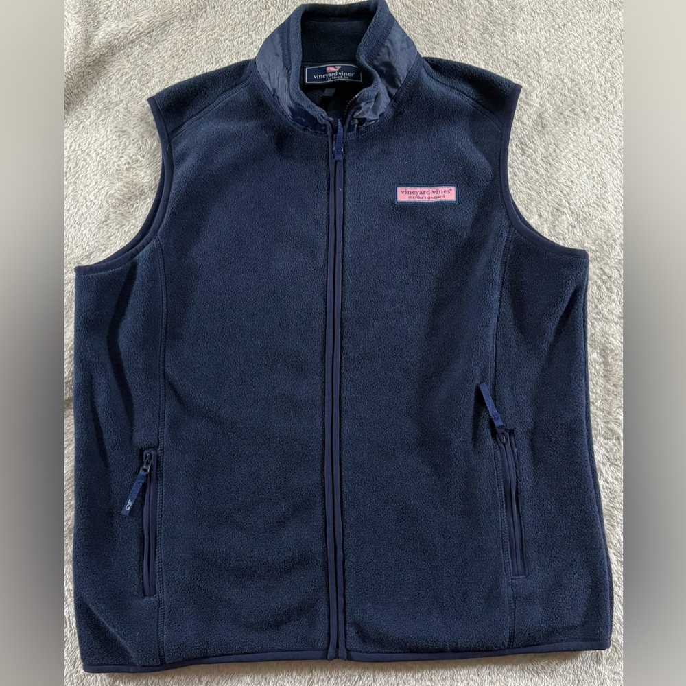 Vineyard Vines Kids Navy Fleece Vest
